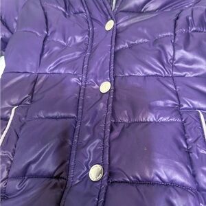 Michael Kors Kids Glossy Violet Puffer Jacket